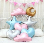 Star, moon and cloud cushion
